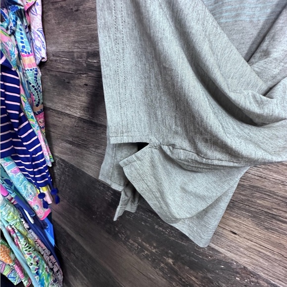 Travis Mathew Golf Heather Gray Polo with Stripes - Picture 7 of 8